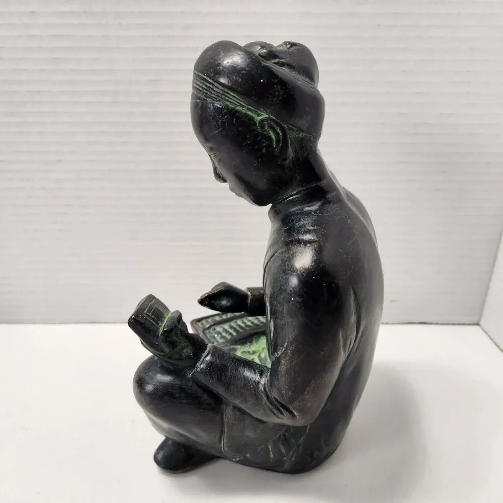 1961 Austin Productions Asian Mathematician Scholar Sculpture Vintage USA EUC